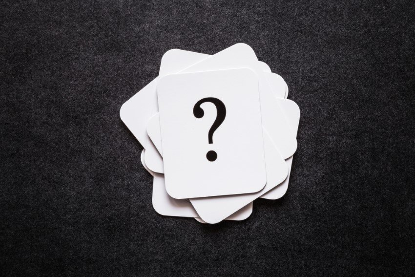 Question Mark On Card On Top Of Deck Symbol For Frequently Asked Questions About Tarot Reading