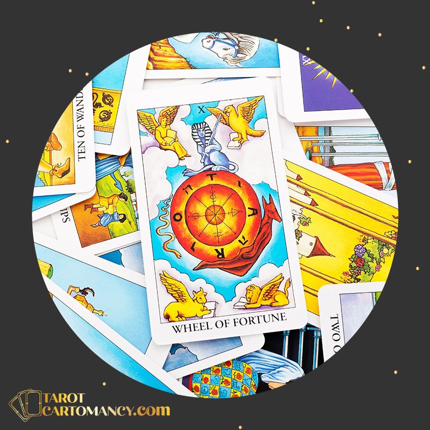 Wheel of Fortune on Top of Other Tarot Cards in Context of Love Outcome